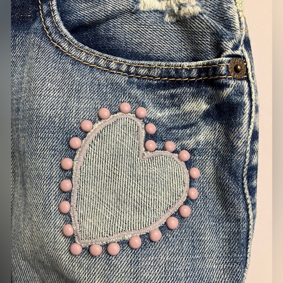 Handmade Upcycled Denim Shoulder Bag/Tote, Blue/Green, Handstitched, Lined - Picture 2 of 6